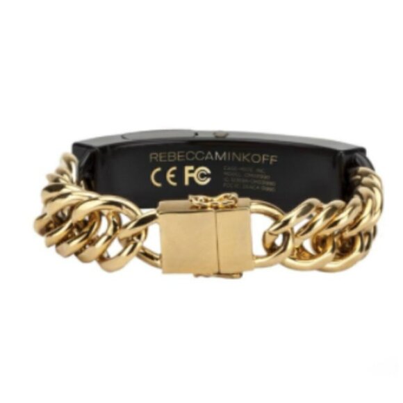Rebecca Minkoff Smart Notification Bracelet Gold Link Chain School Work Party - Picture 5 of 10